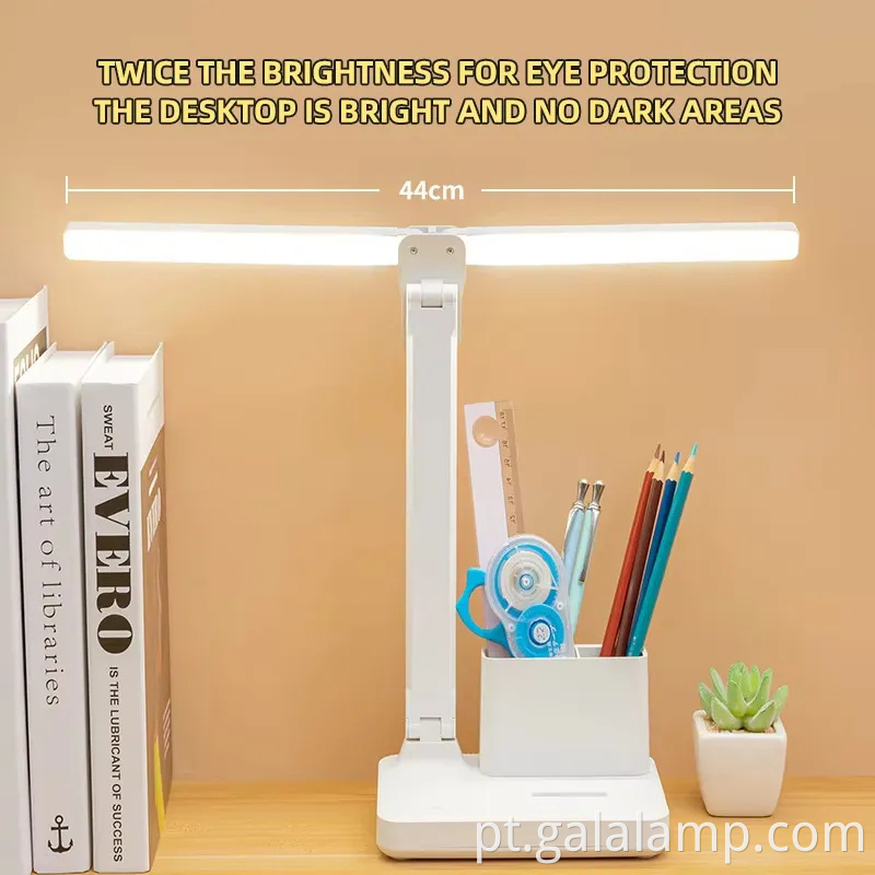 Modern Double Head Touch Control Desk Lamp